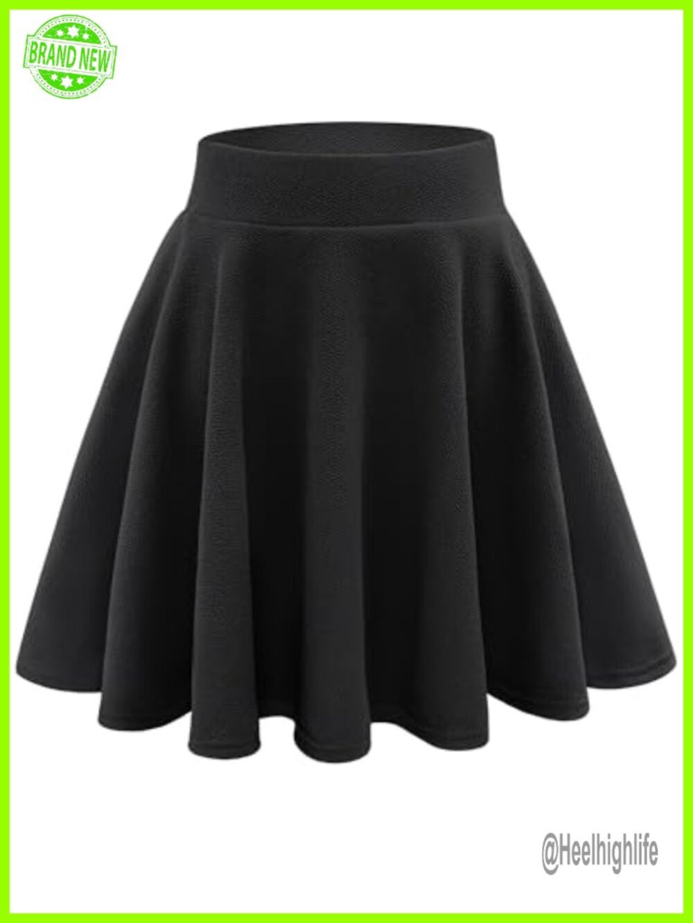 Women's Casual Skater Mini Skort with Pleated A-Line Flared Silhouette Built-In